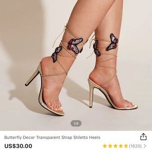 Butterflies strap heels